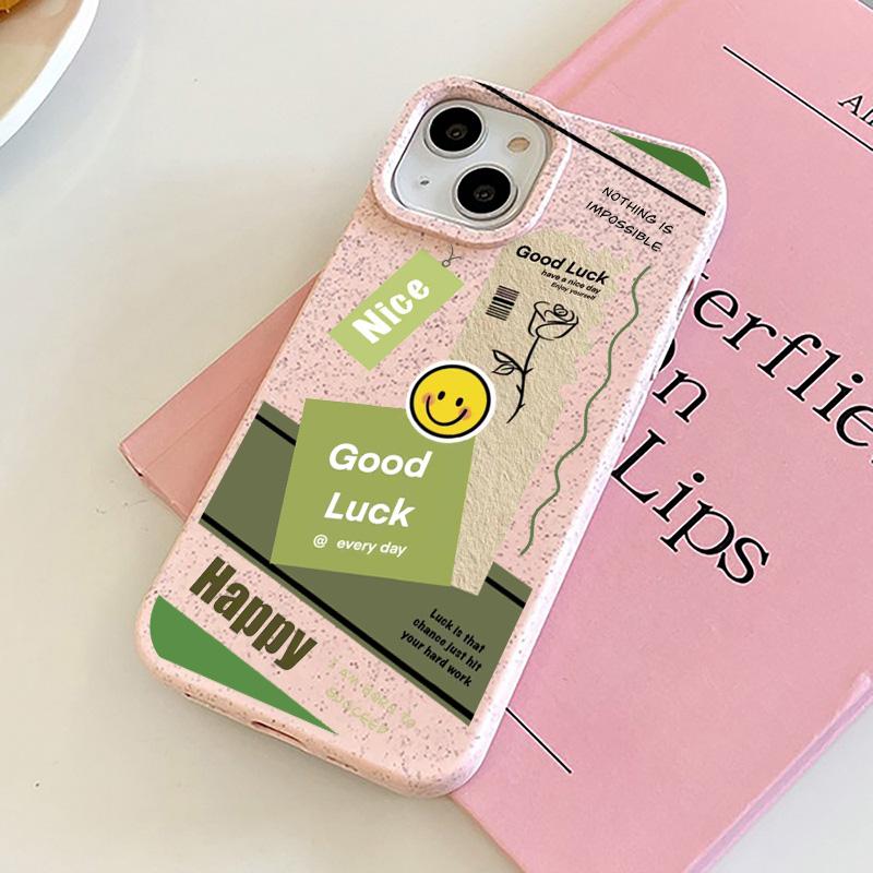 

Чехол для телефона iPhone 16 15 14 13 12 11 Pro Max iPhone 11 13 16 15 14 12 X XS XR 6 7 8 SE iPhone 6 7 8 Plus Разлагаемый чехол из пшеничной соломы iPhone 16 Pro Max розовый