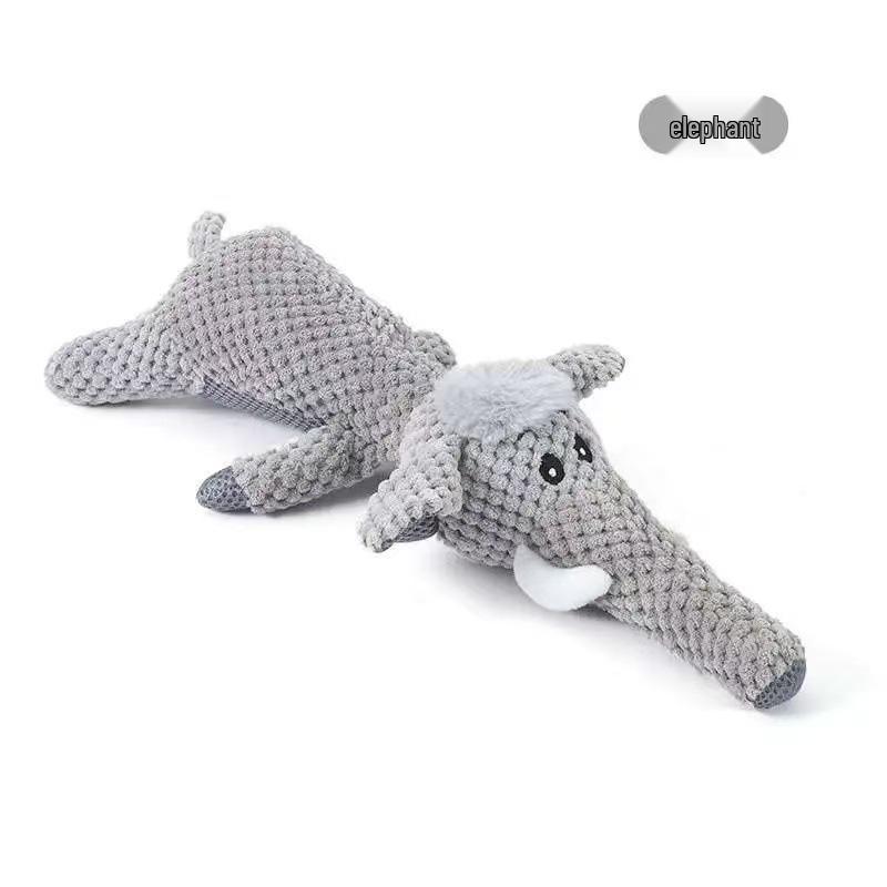 Indestructible Plush Dog Toy: Bite-Resistant Yellow Duck Companion