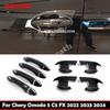 L/RHD For Chery Omoda 5 5X C5 FX 2024 ABS Carbonfiber Car Side Door Handle Bowl Catch Cover Trim Exterior Accessories