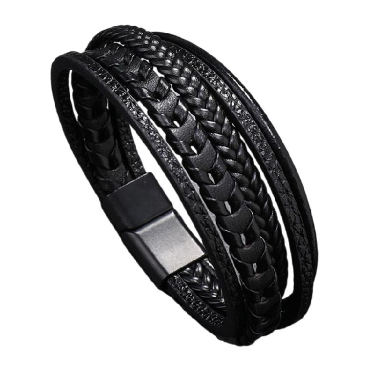 Vintage Handgefertigtes Leder Einfaches Armband Mehrlagiges Armband Lederband Handgelenkschmuck Geschenk für Modebegeisterte