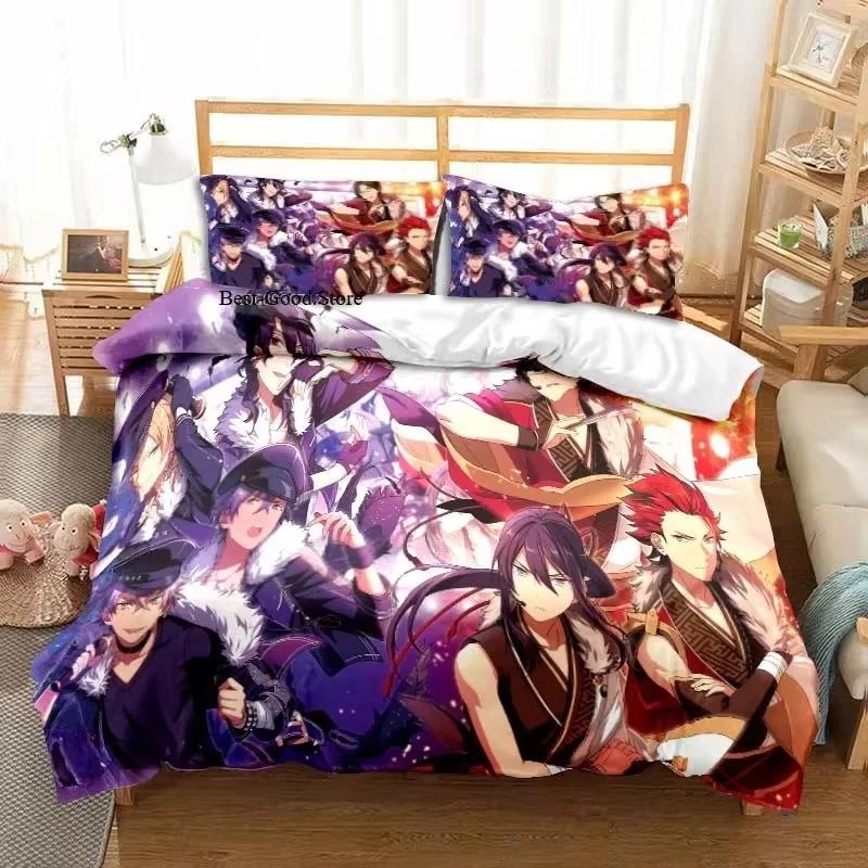 New Anime Rock Band Ensemble Stars All Season Twin Bedding Set 3 Piece Comforter Set Bed Duvet Cover Double King Comforter Cover