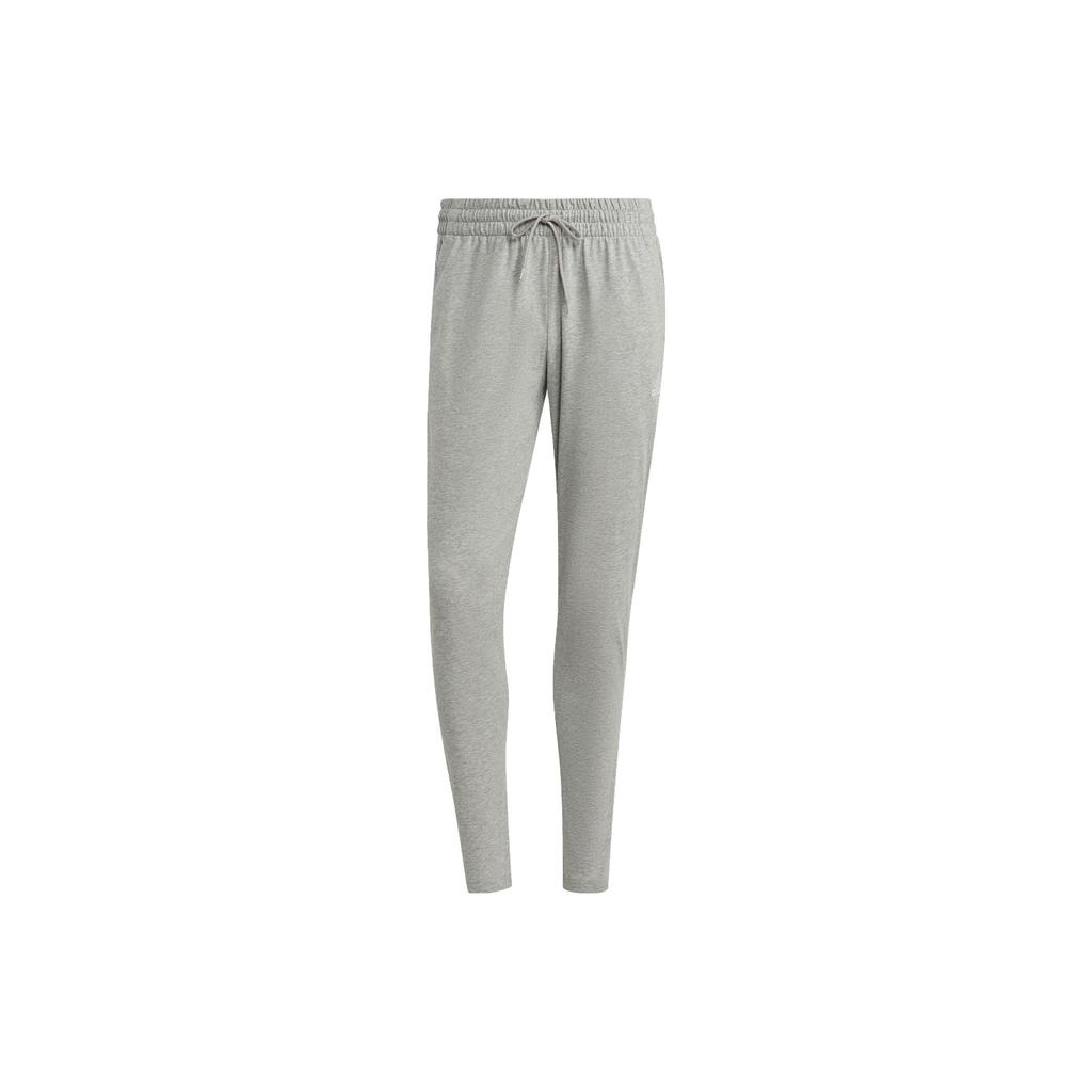Adidas Essentials Solid Color Logo Print Joggers Men Bottoms Gray IC9411