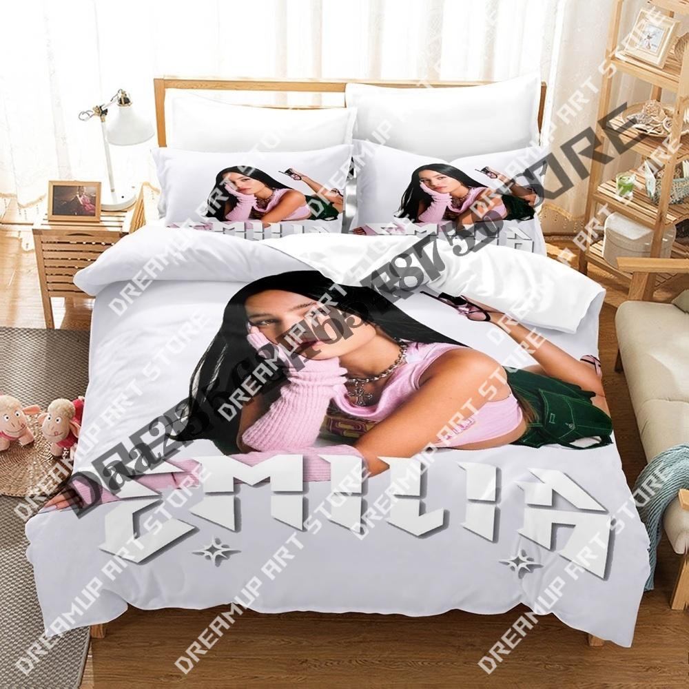 3D Print Emilia Mernes Singer Bedding Set Twin Queen King Full Size Duvet Cover Pillowcase Bed boys girls Adult Home Textiles