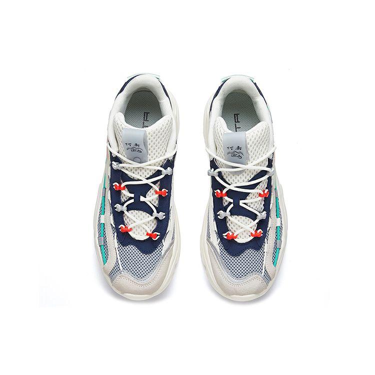 Anta Walker Mesh Structure Splicing Non-Slip Wear-Resistant Low-Top Running Shoes Men Sneakers White Blue 112028889-2