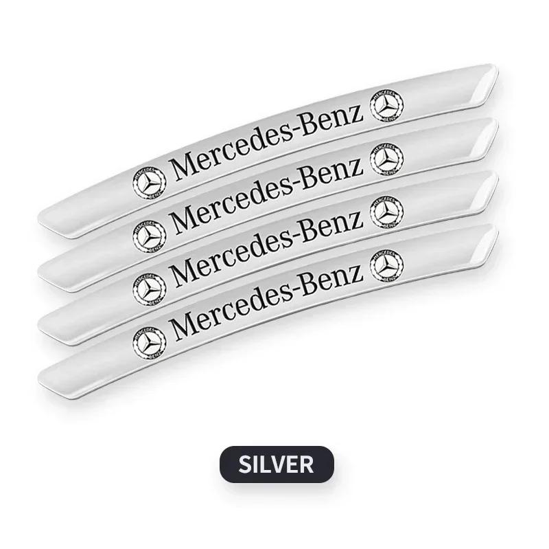 4pcs/set Aluminium Alloy Sport Emblem Car Wheel Hub Stickers For Mercedes Benz A180 A200 A260 W203 W210 W211 W204 C E S CLS