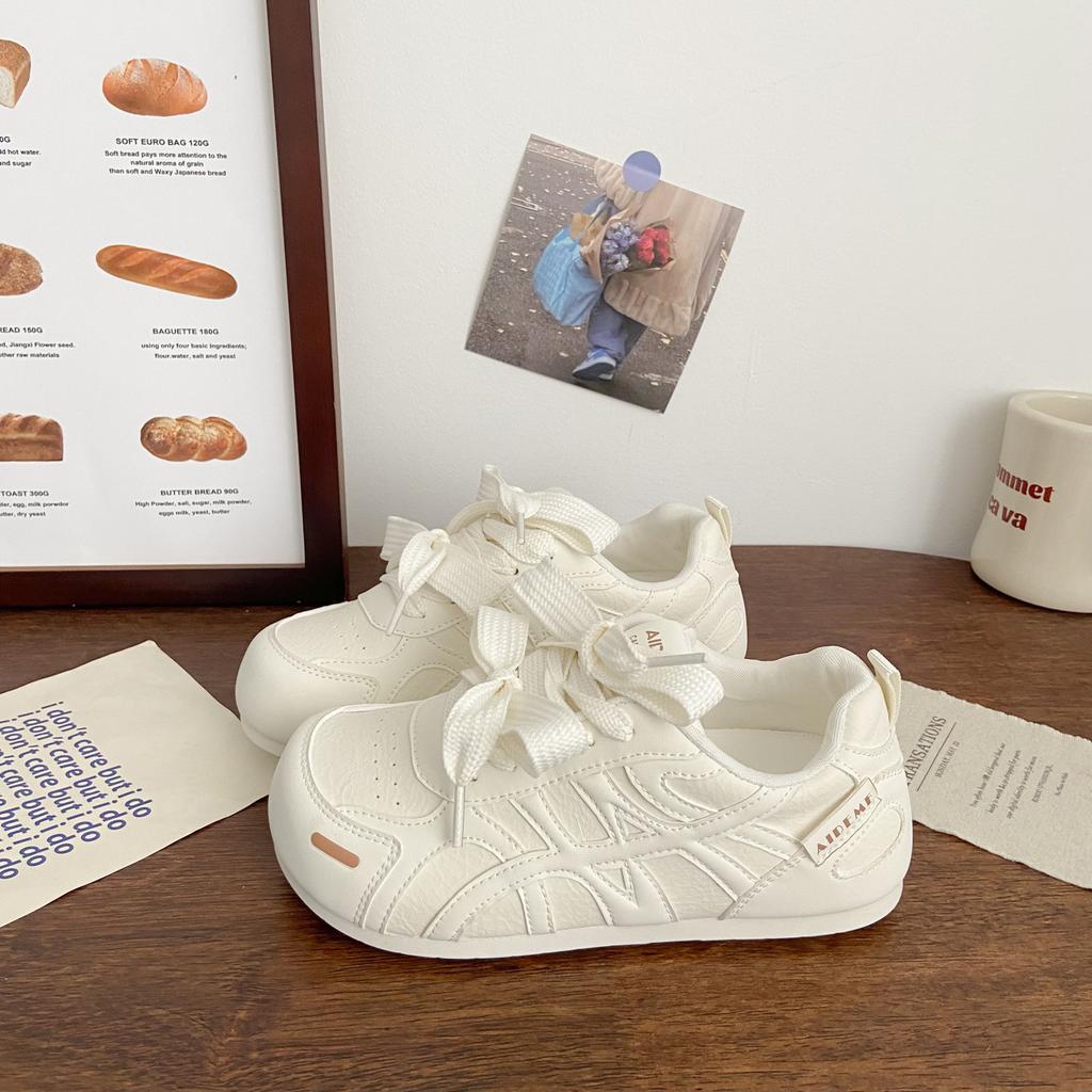 [Uncle Shoe] Board shoe puff ugly cute new niche student platform white shoes women 2025 design moral training shoes women