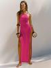 2023 Double-Sided High-Slit Knitted Sling Dress