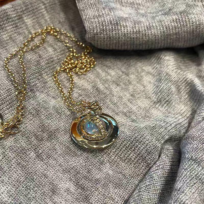 Náhrdelník Empress Dowager Aurora Laser Style Orb s průsvitným designem planety