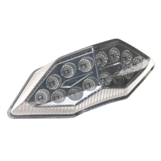 VALENTI Jewel LED Tail Lamps with SMD Clear Lens for Ninja 250 and Z250 (MTK-1325-CC) [JBK-EX250L] (2013-2014) [JBK-ER250C] (2013-2014)