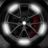 Self-adhesive Car Tire Reflective Stripes 20PCS Waterproof Night Warning Stickers for Wheel Hub Safety Driving