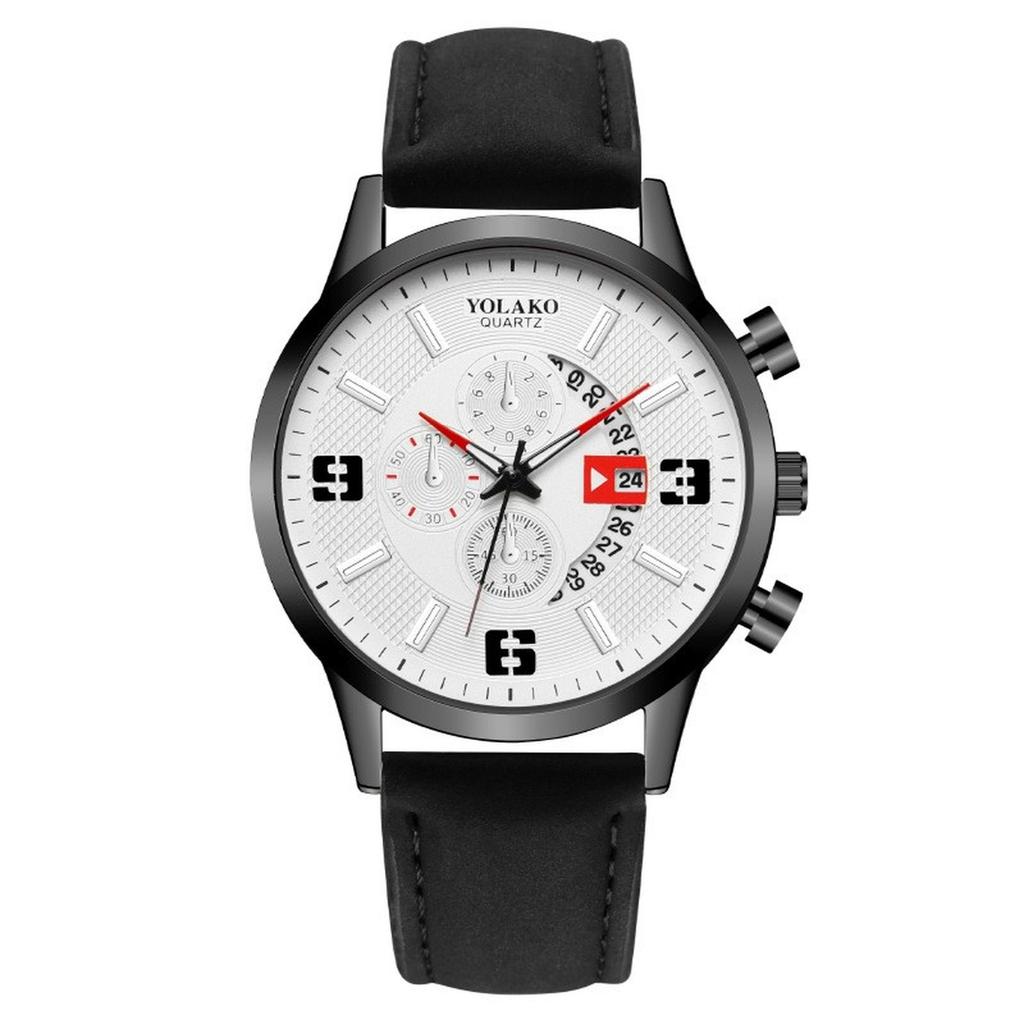 Mens Leather Business Fashion Watch Strap Watch For Gift Giving