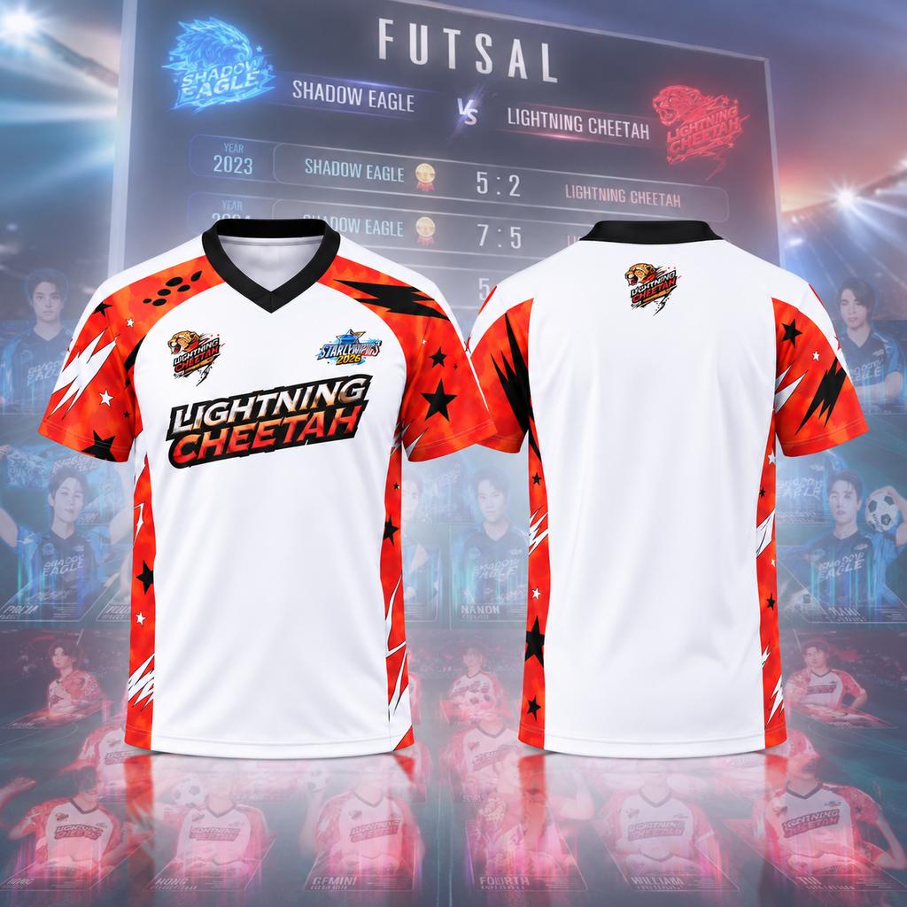 Gmmtv Starlympics 2026 Maglia Ghepardo Fulmineo Fan Tailandesi Sportiva Unisex Maglietta Girocollo T-shirt Donna T-shirt Uomo Maglia Squadra Rossa