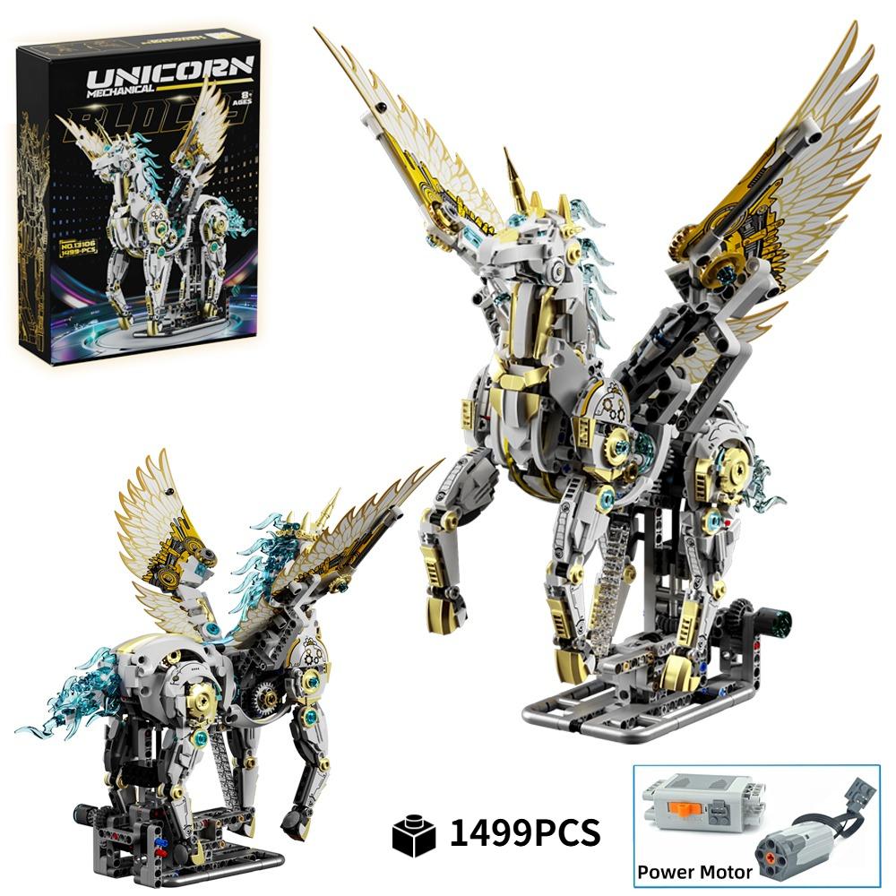 New-Off-The-Shelf Superior-Grade Technical-Designal Mechanical High-Standard Unicorn Pegasus Superior-Grade Building-Set Assembly-Bricks