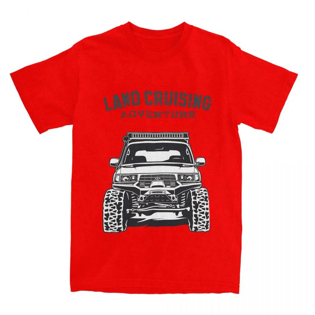 Vintage Landcruising Adventure Land Cruiser 80 Off Road T-Shirts Men Pure  FJ80 Off-road Car Tee Shirt Graphic Clothing