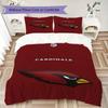 Arizona Cardinals Pattern Bedding uilt Set uilt Cover Pillowcase Home Decoration Birthday Gift (1*duvet cover + 2*pillowcase without core)