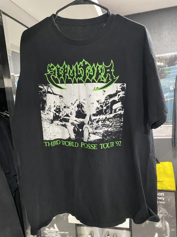 

Sepultura Band Tour 93’ Retro Style Black Cotton Tshirt Men Women KH15770 Unisex T-Shirt S
