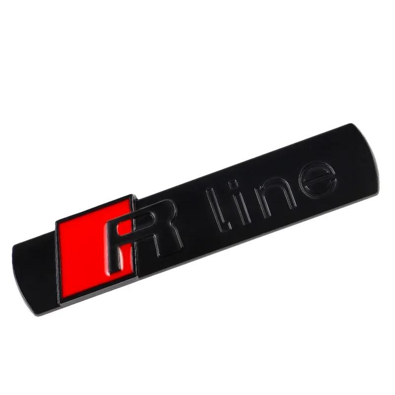 ·1Pcs 3D Metal Car R LINE Emblem Sticker Badge Decoration For VW GTI RLine Scirocco Polo T5 Passat b6 Golf Tiguan Jetta T-ROC CC