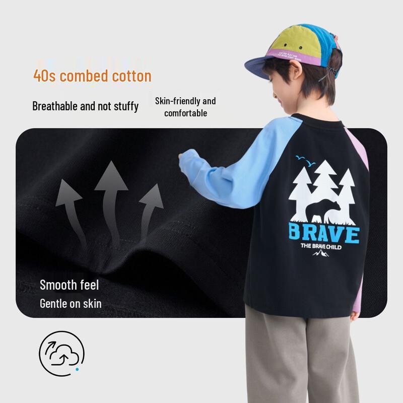 Boys' Pure Cotton Long-Sleeve T-Shirt