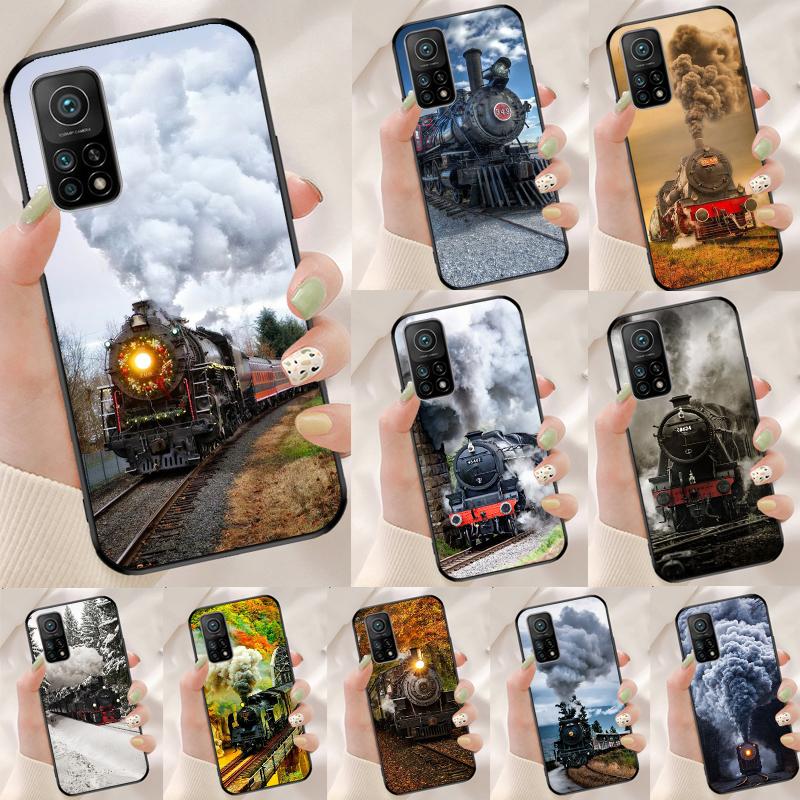 Vintage Steam Train Railway Cover For Xiaomi 14T 11T 12T 13T Pro 13 14 15 Ultra POCO X7 Pro X3 X5 X6 F5 F6 M6 Pro Case