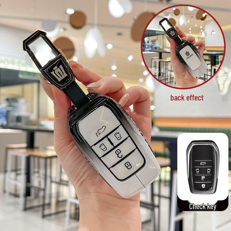 Toyota Crown 14th Gen Key Case: Premium Metal Buckle Shell