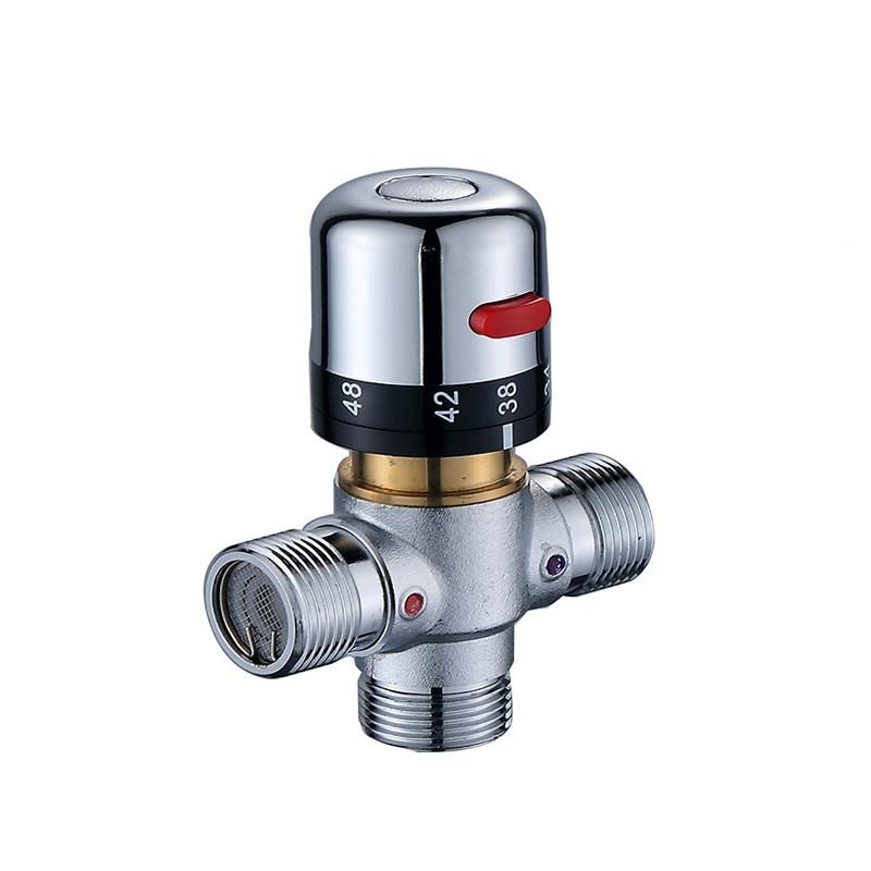 Thermostatic Mixer Valve Thermostatic Cartridge Chrome Temperature Control Shower Mixer Valve Constant Temperature Valve