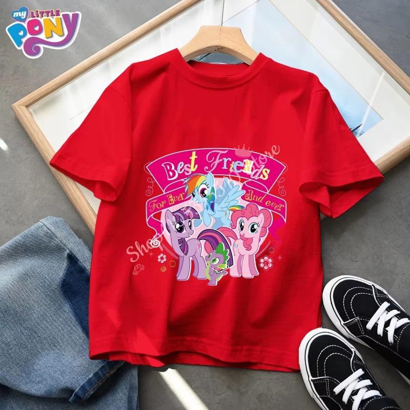 

My Little Ponys Kid T-Shirt Cute Anime Twilights Sparkles Rainbow Dashs Girl Tees Shirt Short Sleeve Tops Clothing Birthday Gift XXS