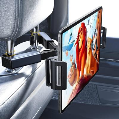 Tablet Holder Car Back Seat Universal IPad Holder Headrest Extendable Car Headrest Mount for Samsung Tab, Smartphone and Tablet with 4.7~13 Inches