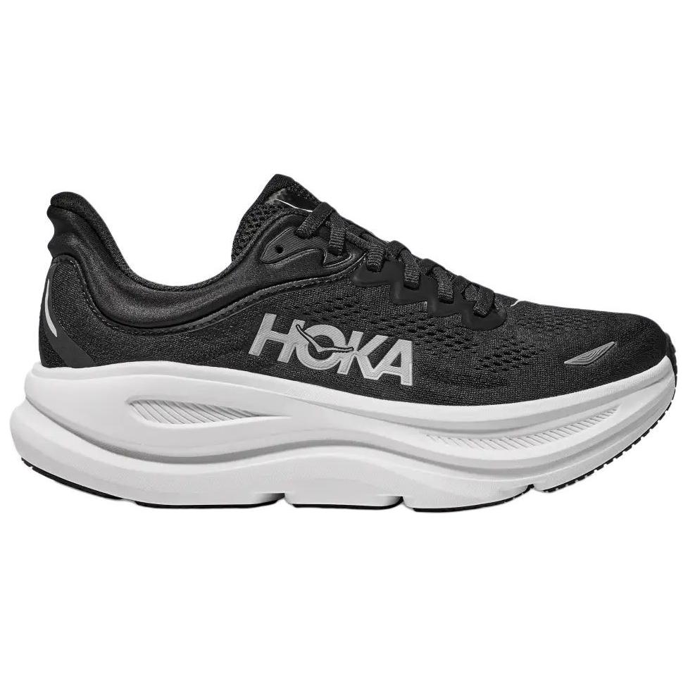 HOKA Bondi 9 Black White Men Sneakers 1162011-BWHT