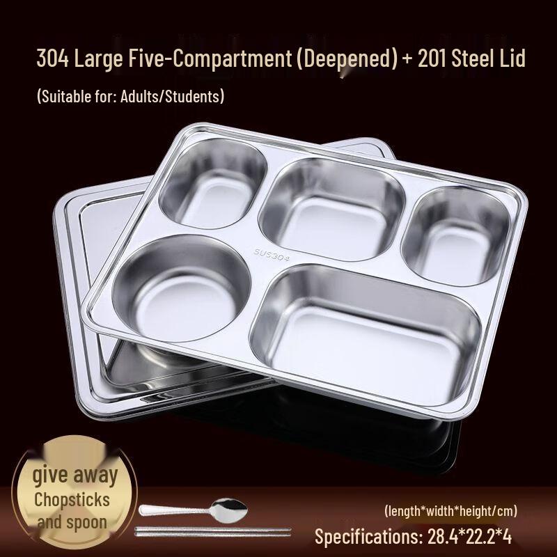 304 Stainless Steel Divided Lunch Box