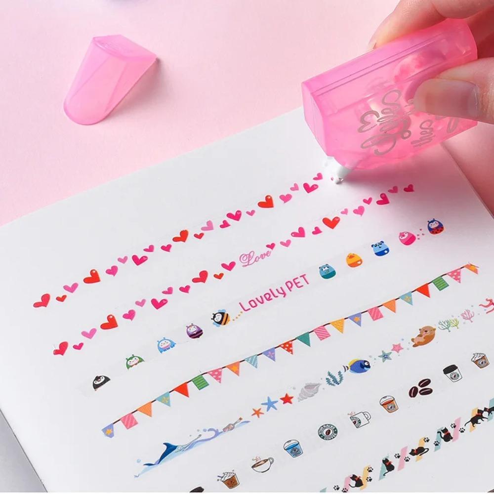DIY Journal Stationery School Supply Plastic Hand Account Decoration Tape