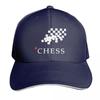 Chess White Baseball Cap Quick Dry Performance Cotton Twill Breathable Contrast Two Tone Brim