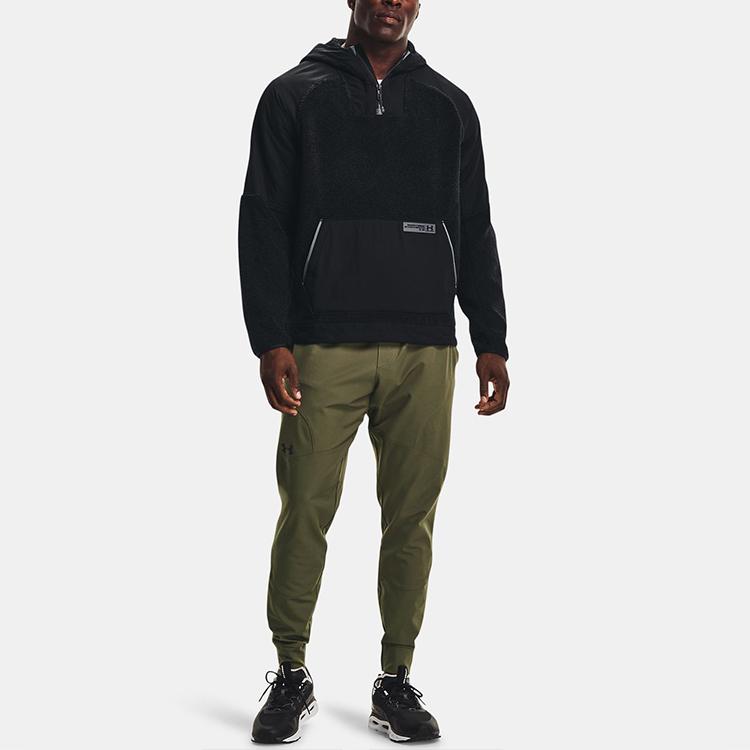 Under Armour Chaqueta con Capucha y Media Cremallera Mission Training para Hombre Ropa Exterior Negro 1366094-001