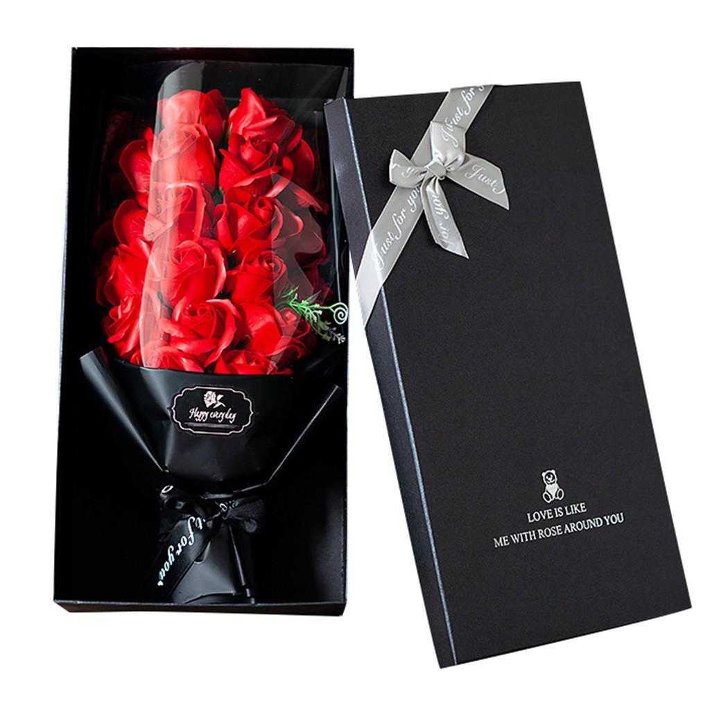 Valentine's Day DIY Soap Flower Gift Rose Box Bouquet Wedding Home Festival Gift