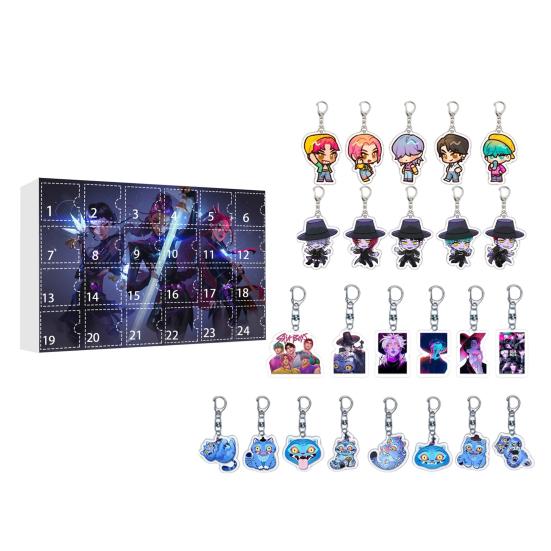 Advent Calendar 2025 24 Days Christmas Countdown Calendar with 24 Keychain Toys Gifts for Kids Adult Teens