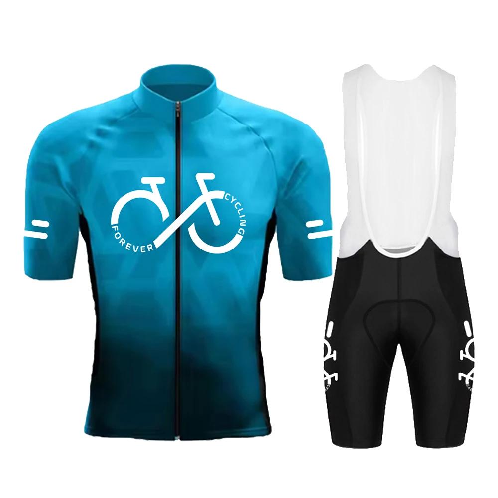 

Cycling Jersey Set 2025 Summer Ropa Ciclismo Men s Short Sleeve Bicycle Cycling Clothing Gradient Color Breathable MTB Bike Wear 4XL