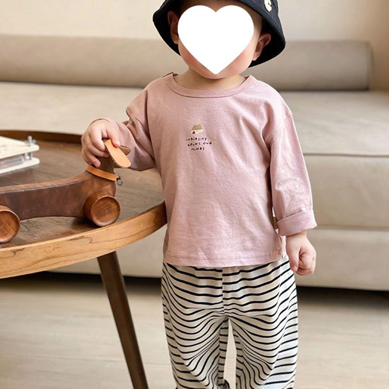 Baby Three-Piece Long Sleeve Crew Neck Tee Set – Spring Collection