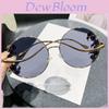 Unisex Round Frame Sunglasses With Crystals For Fashion Streetwear And Parties