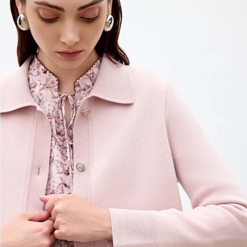 JESSIE Women's Sweet Lapel Knit Cardigan