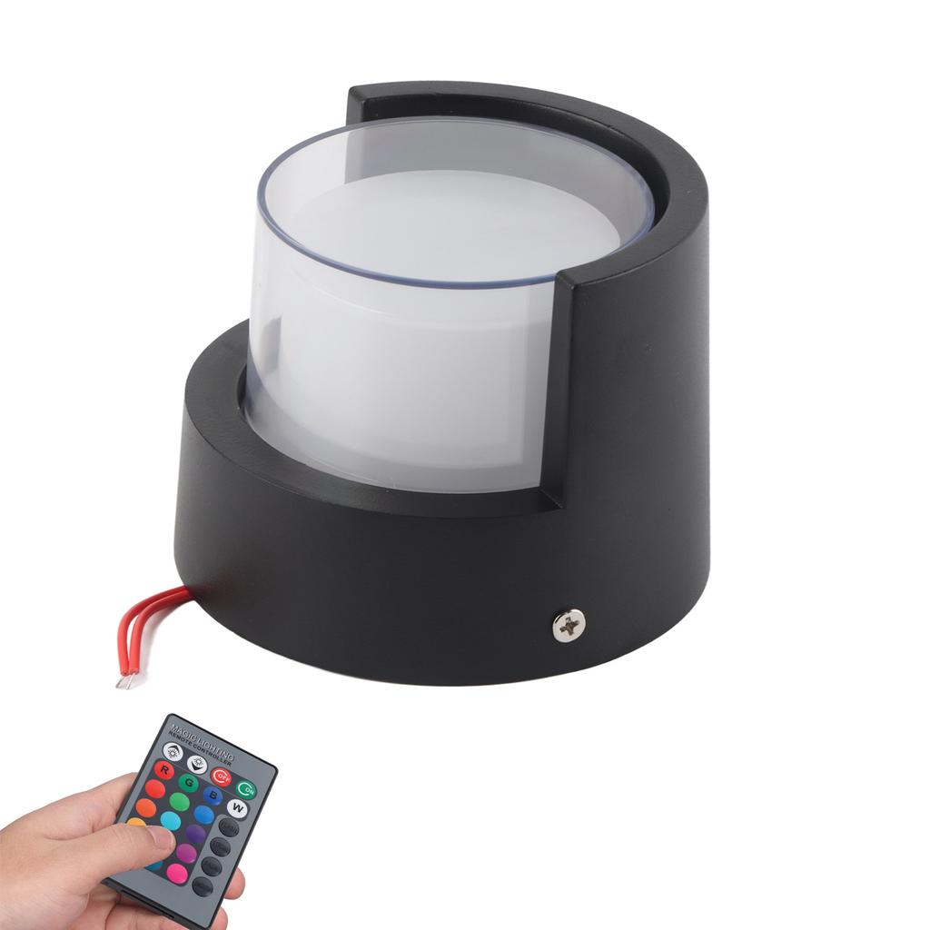 LED Wall Round Light Waterproof 500lm 5W RGB Wall Sconce Lamp with Remote Control for Gallery Corridor Aisle AC 85‑265V