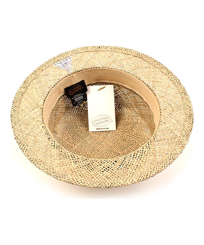 Yunibeosyeolkemiseuteuli Bau Flat Short Panama Hat Bk Raffia Hat