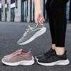 Women's Shoes Summer New Soft-soled Sports Shoes Comfortable and Breathable Mesh Shoes Lace-up Running Shoes Shallow Mouth Wear-resistant Casual Shoes