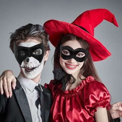 Yousheng Party Masque Adults Retro Sexy Black Masque Half-Face Halloween Costume Masque for Venetian Masquerade Cosplay