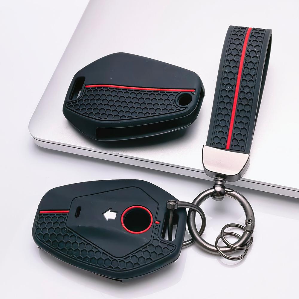 Key Fob Cover for BMW R1250GS R1200GS ADV with Keychain Anti-Scratch Surface Shockproof Structure Soft Grip Texture Easy Install Design