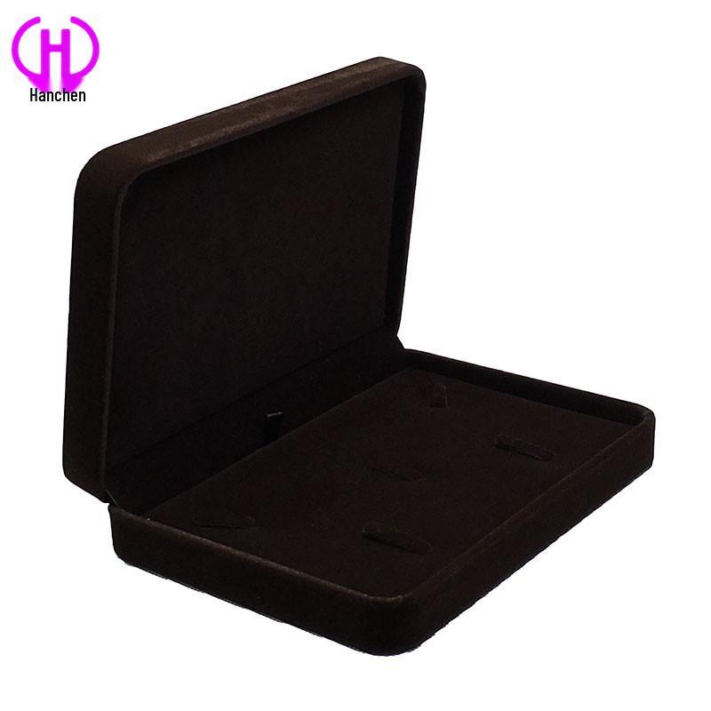 Flocked Jewelry Box for Necklace, Rings, Bracelets & Earrings - 4-Piece Set