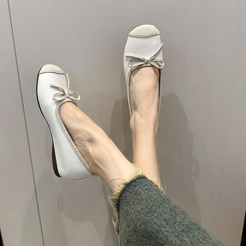 inner height increase bow shallow mouth single shoes women's new Mary Jane square head one pedal single shoes women