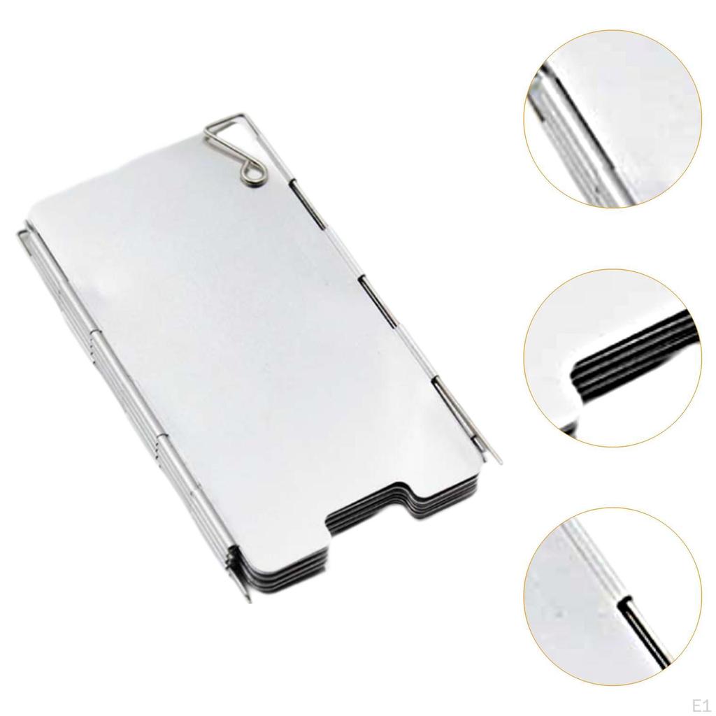 Gas Stove Windshield Windscreen Foldable Furnace Burner Wind Blocker Shade Windguard Camp