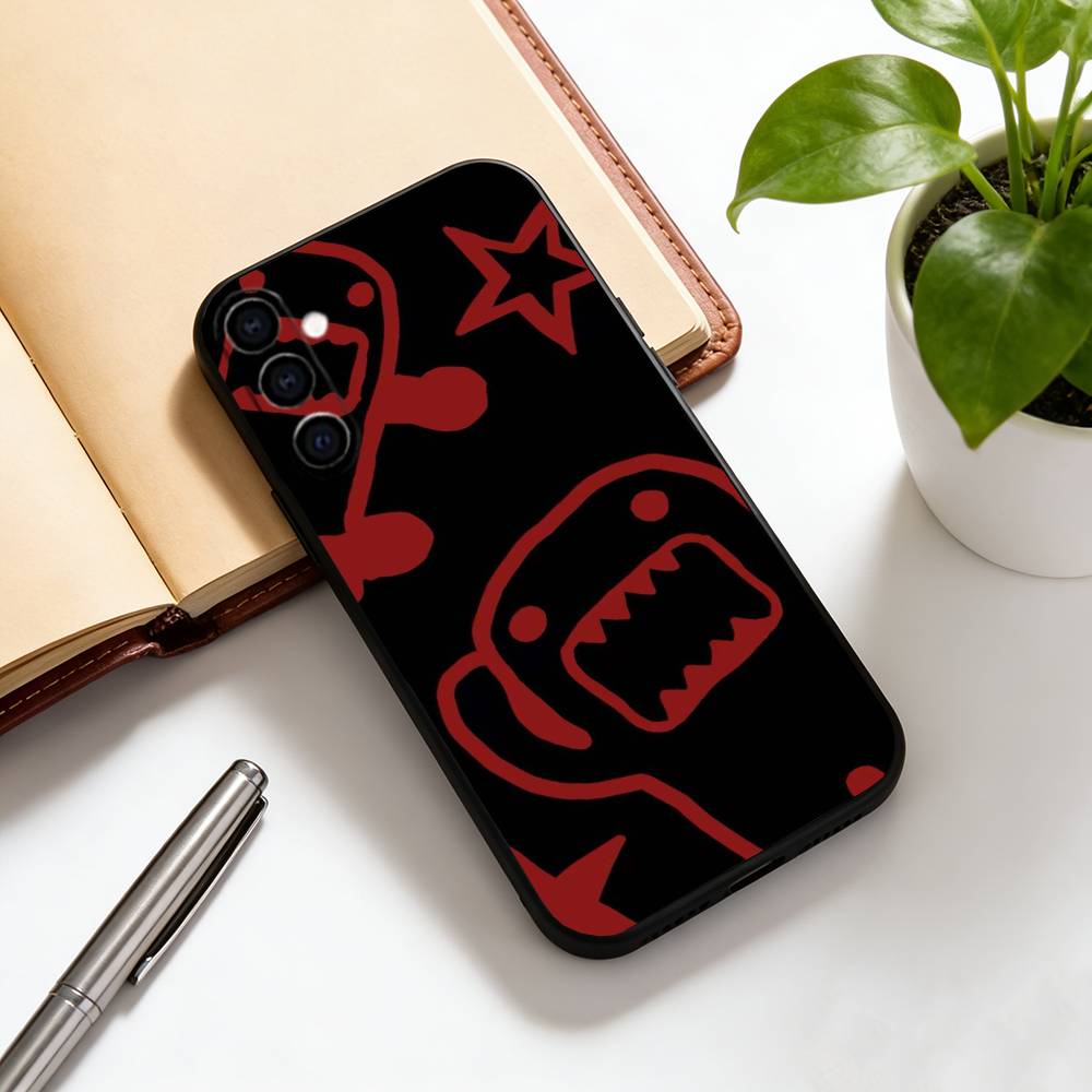 D-Domo-kun Japan  Phone Case Black Silicone Soft For Samsung Galaxy A73,A72,A71,A70,A53,A52,A51 Samsung a50 30s 50s