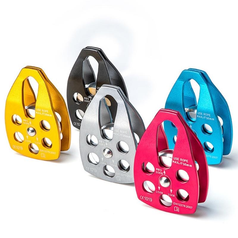 Micro Side Swing Pulley 30KN Climbing Rope Pulley Mountaineering Rescue Pulleys