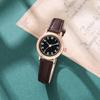 Women Round Dial Watch with Faux Leather Strap Casual Formal Watch Quartz Analog Wristwatch Gift for Birthday Christmas