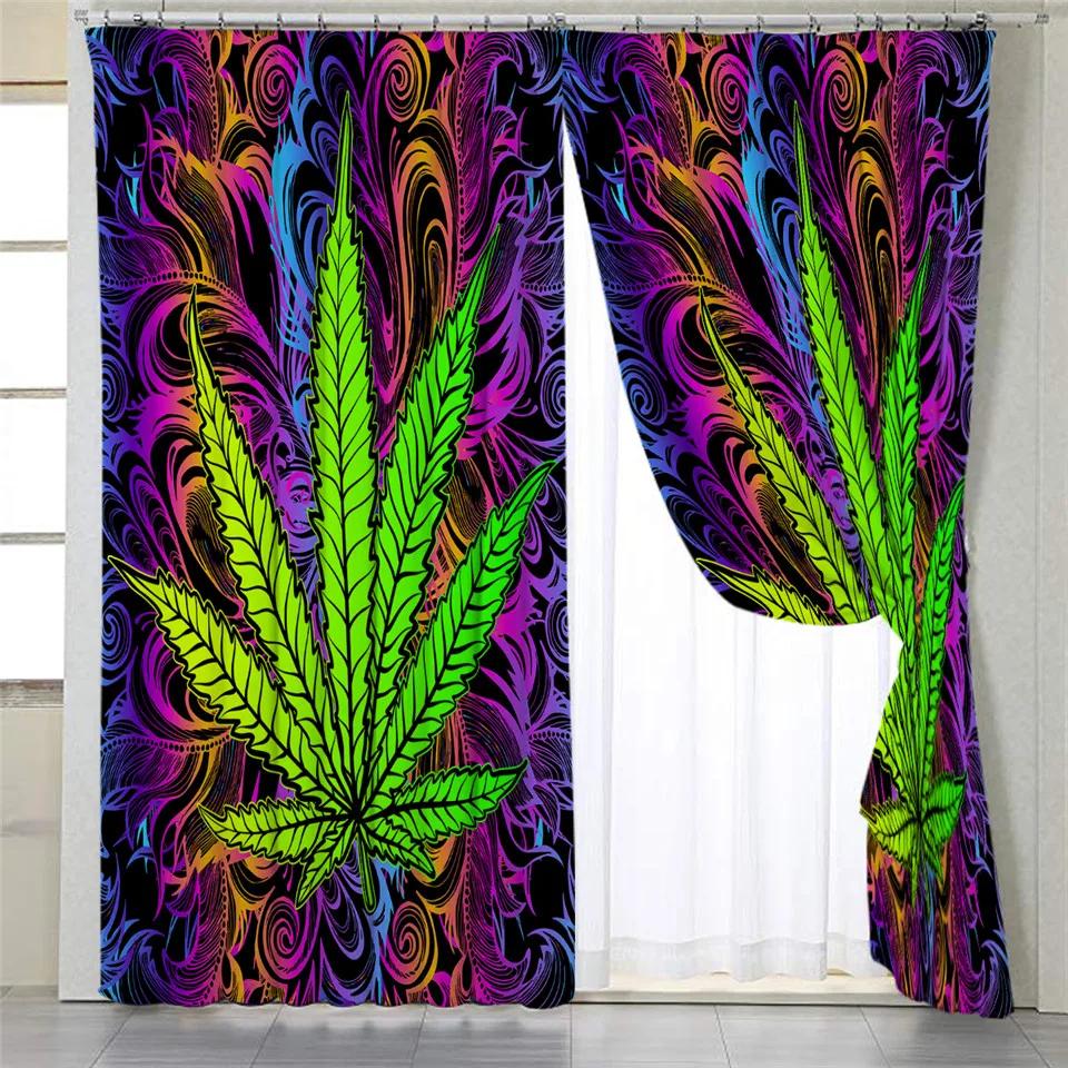 2 Panels Tropical Plants Palm Coconut Tree Curtains Sunset Curtains for Bedroom Living Room Kitchen Floor-to-ceiling Windows